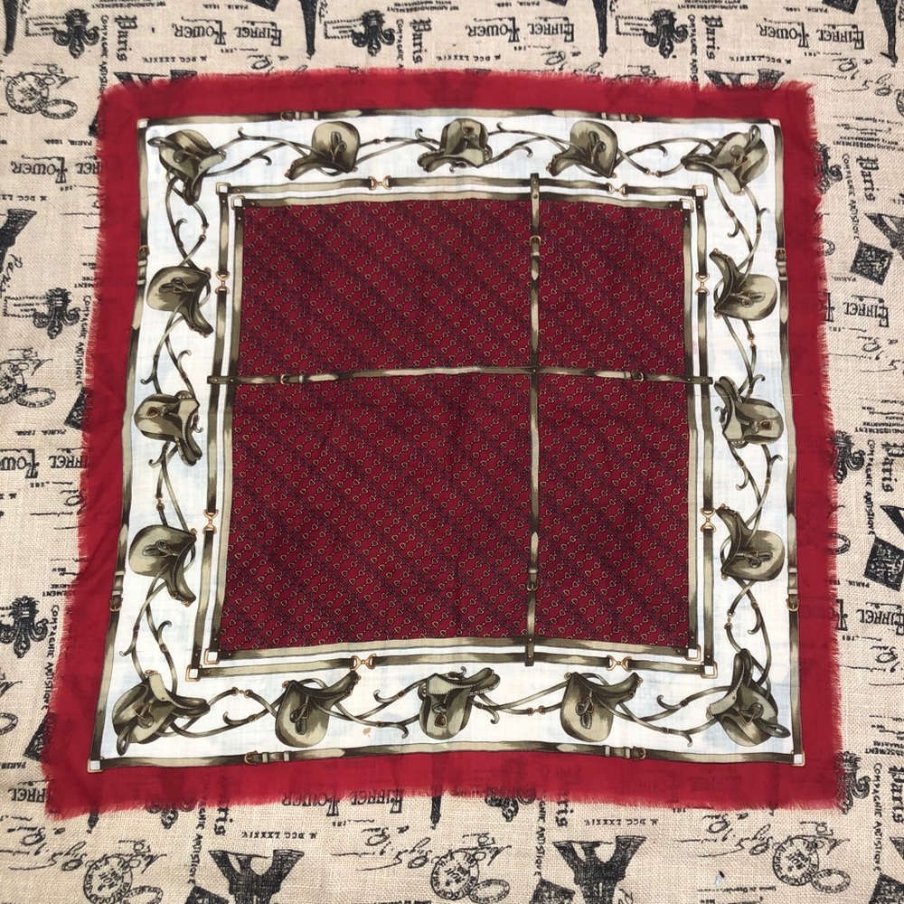Michelle Stuart Print Scarf Long 30 High 30 Inch